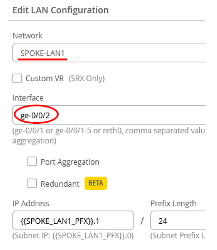 Modify LAN Interface Configuration