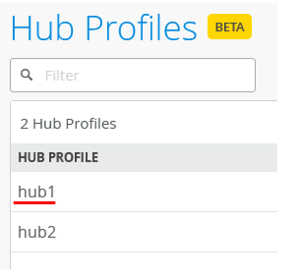 Select Hub Profile for Cloning