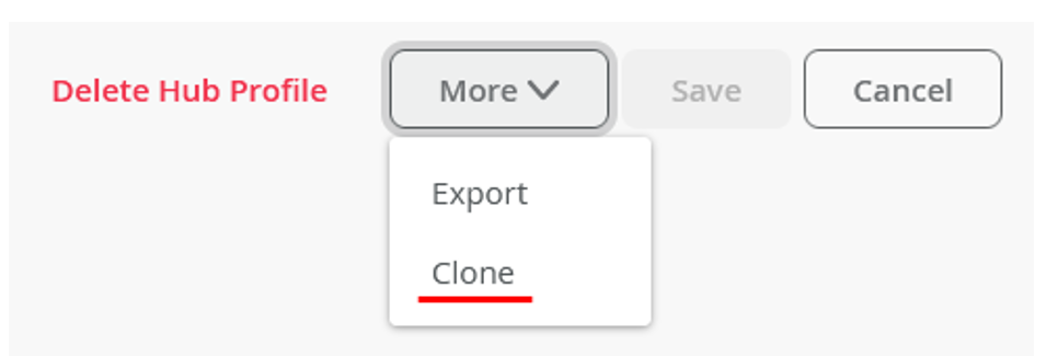Selecting Clone Option