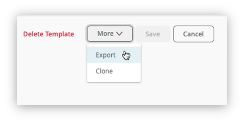 Export or Clone Template