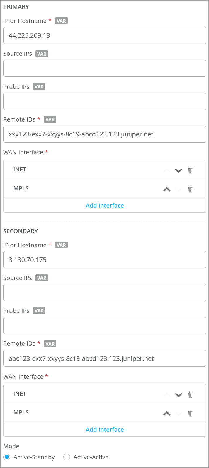 Secure Edge Connector Configuration (Continued)