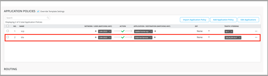 Application Policies