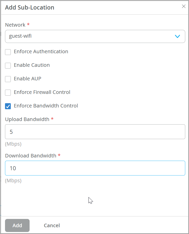 Sub-Locations Settings