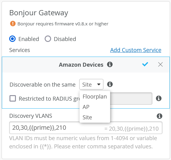 Adding a Bonjour Gateway