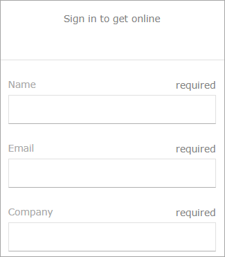 Default Form Fields as Seen in the Guest Portal