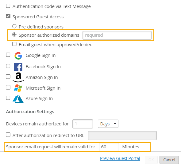 Configuring Sponsored Access with a Domain
