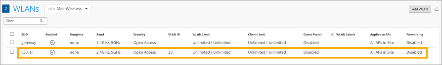 WLAN Configuration for Use Case 2