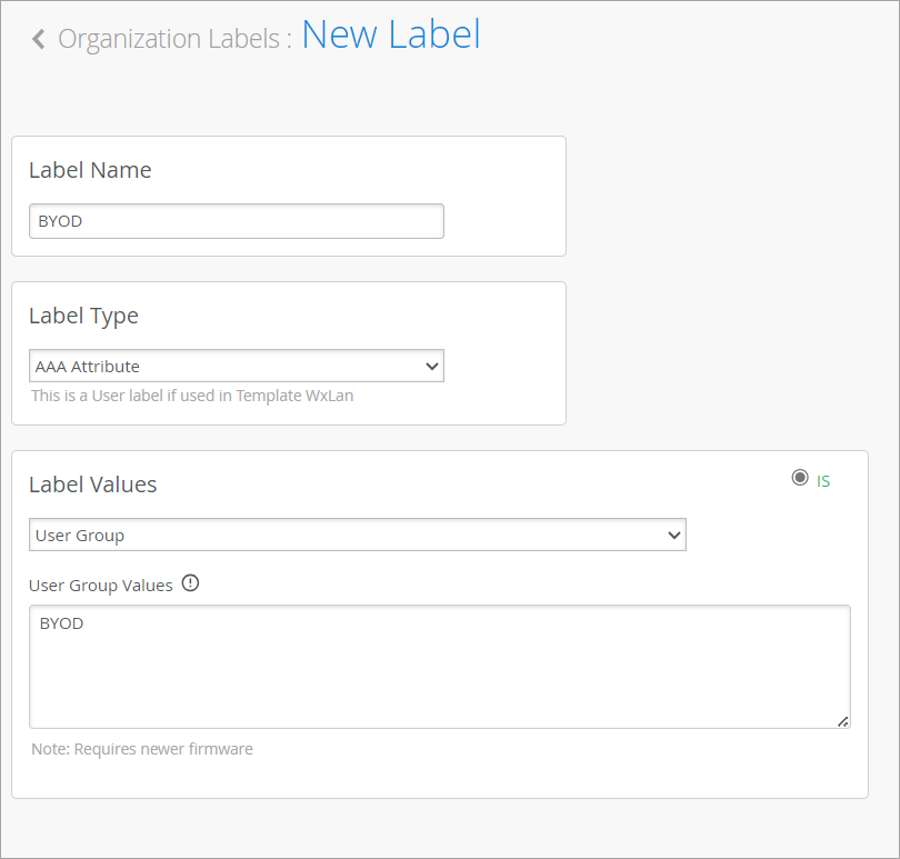 New Label for BYOD Example