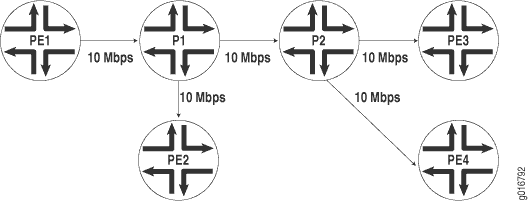 VPLS Routing Instance with Point-to-Multipoint LSP Flooding