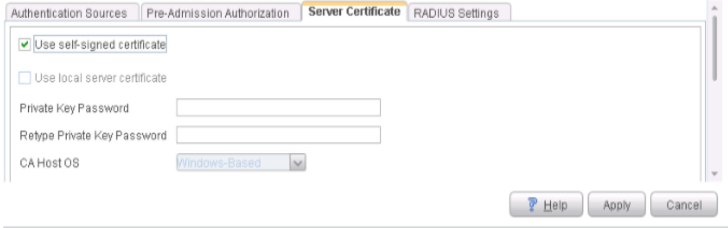 Server Certificate Options