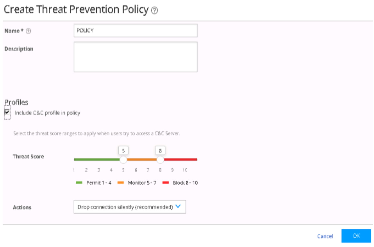 Create Threat Prevention Policy