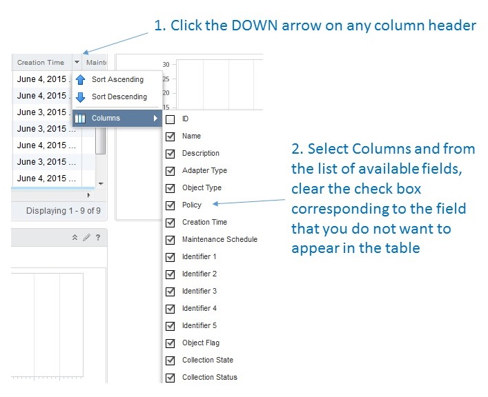 Filtering Fields in a Table