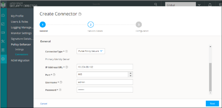 Create Connector Page