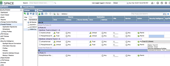 Spotlight Secure: Apply Security Intelligence Policy to Firewall Policy