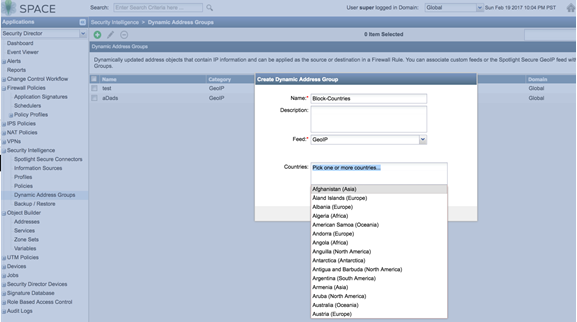 Spotlight Secure: Create Geo IP with Dynamic Address Group