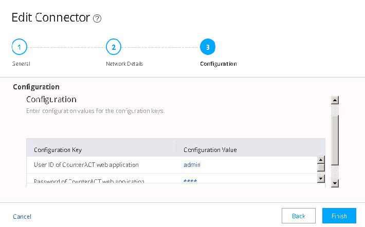 ForeScout Connector - Configuration Tab