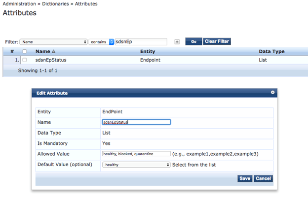 ClearPass Edit Attribute