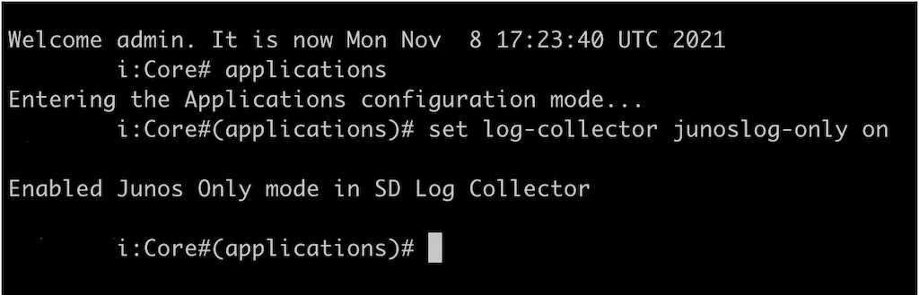 Enable Junoslog-Only Mode