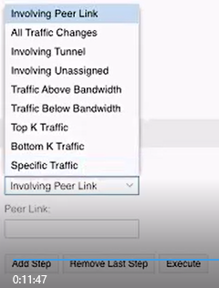 Traffic Change Test Options for Execution Plan Steps