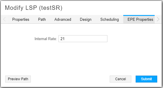 Modify LSP Window , EPE Properties Tab