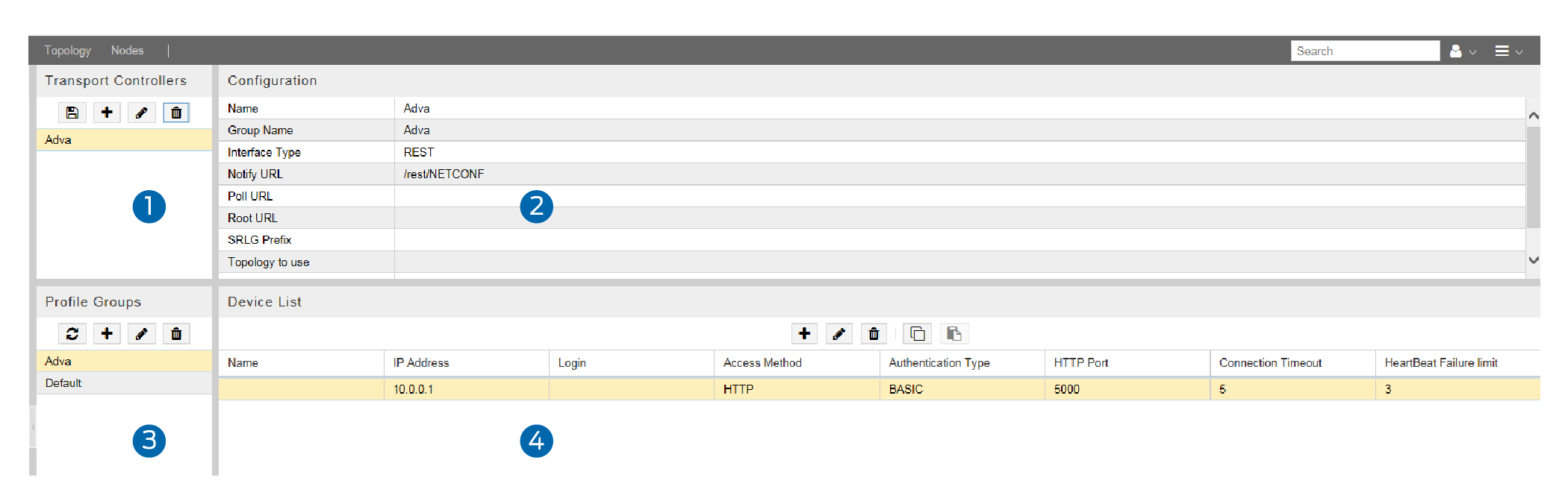 Transport Controller Window