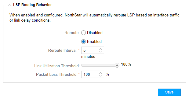 LSP Routing Behavior