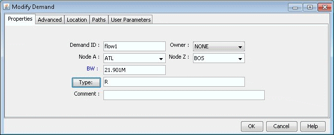 Modify Demand Window