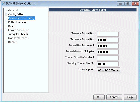 Tunnel Sizing Parameters