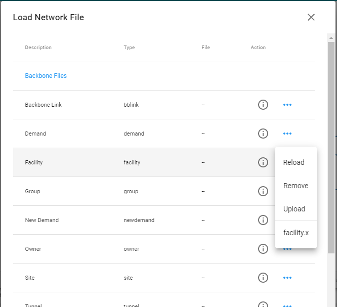 Load Network File Window