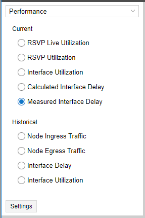 Left Pane, Performance Options