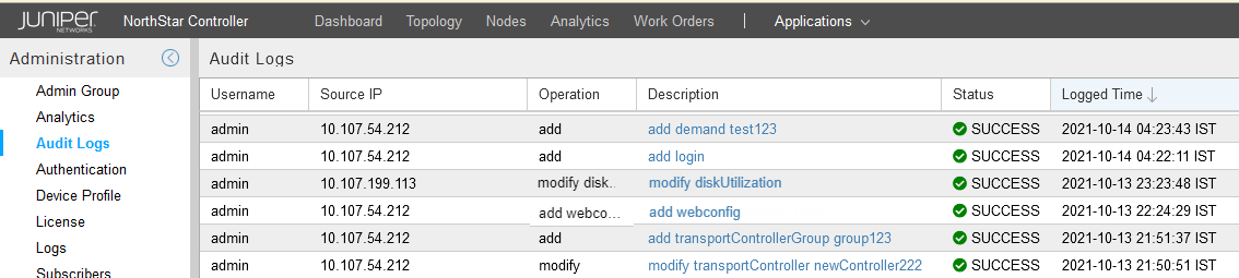 Audit Logs Page