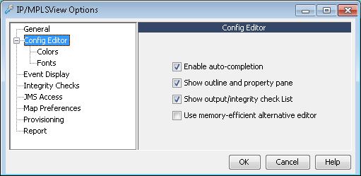 General Config Editor Options