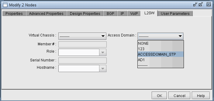 Assigning Access Domain to Nodes