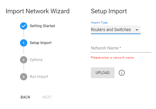 Setup Import Window