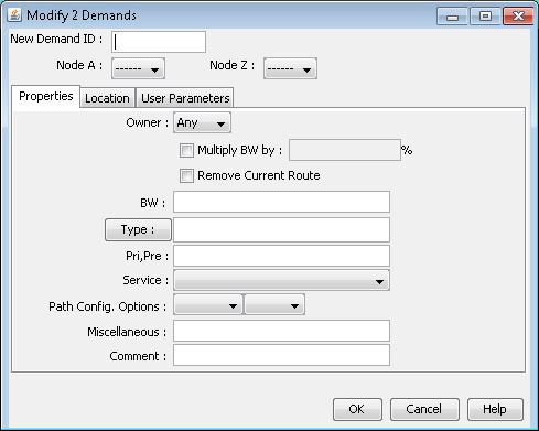 Modifying Multiple Demands (Options may vary)