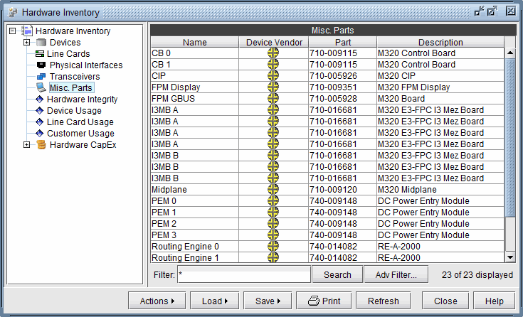 Hardware Inventory: Misc Parts