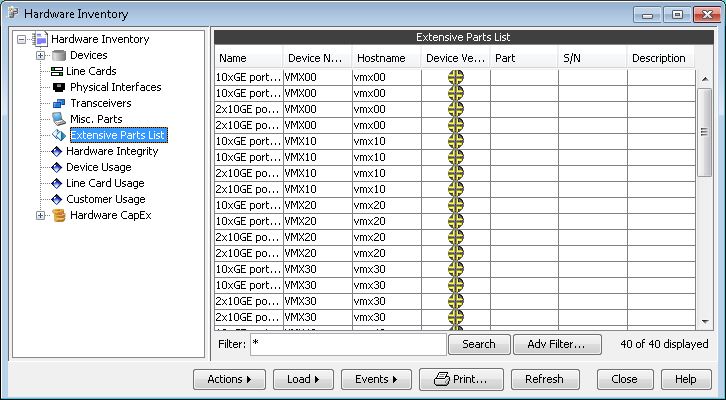 Hardware Inventory: Extensive Parts List