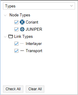 Left Pane Types List