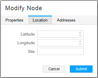 Location Tab of the Modify Node Window