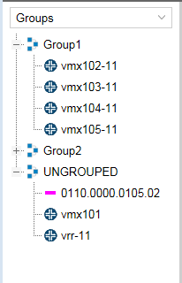 Groups List Showing Expanded and Collapsed Groups