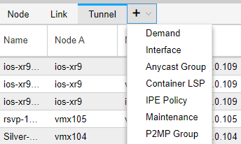 Adding the Demand Tab to the Network Information Table