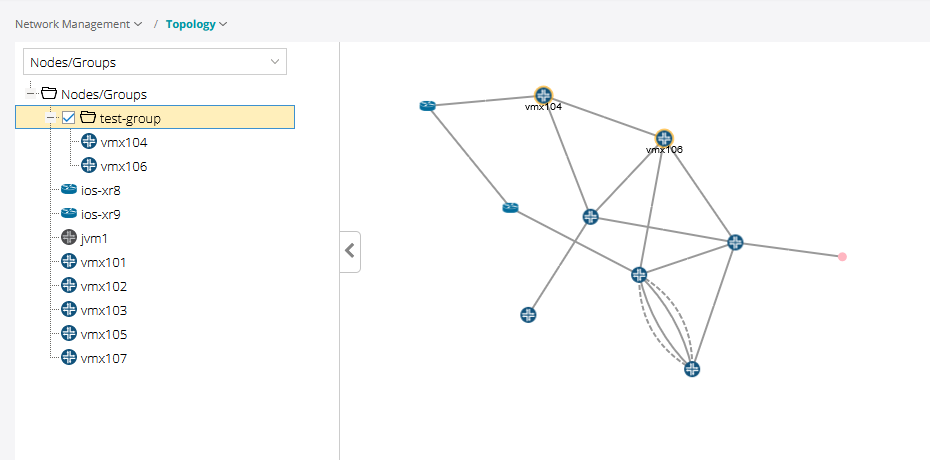 Topology Map with Expanded Group List