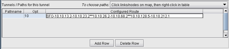 Configuring a Route for a Specific LSP Tunnel