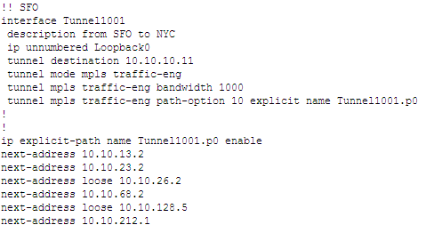 Example of an LSP Configlet