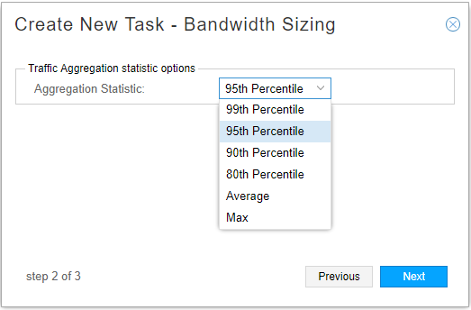 Bandwidth Sizing Task, Step 2