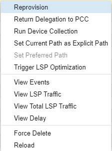 Right-Click Tunnel Options Including Force Delete