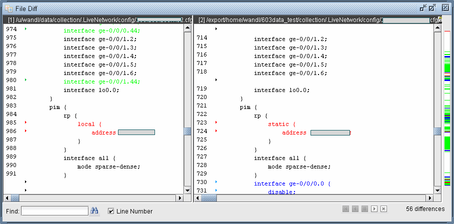 File Diff Side-by-Side Comparison