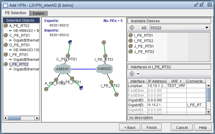 Adding two more PEs from another AS (65222)