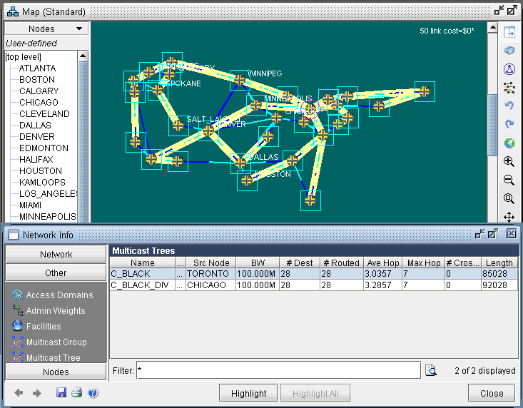 Tree for the P2MP LSP Named C_BLACK