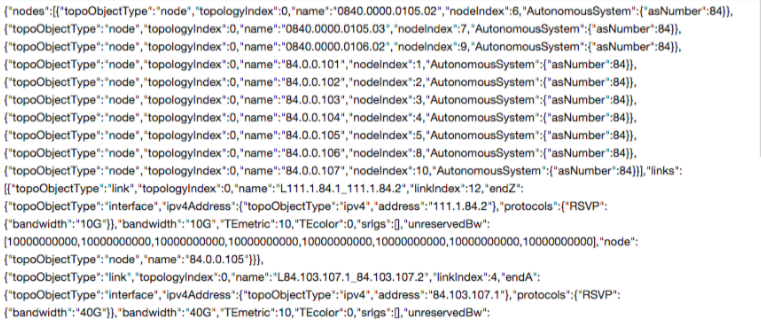 Example topology data